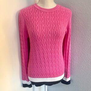 Womens Tommy Cable Knit Sweater